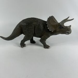 PAPO Dinosaurs Triceratops Toy Figure Heavy 5” Prehistoric Green Gray